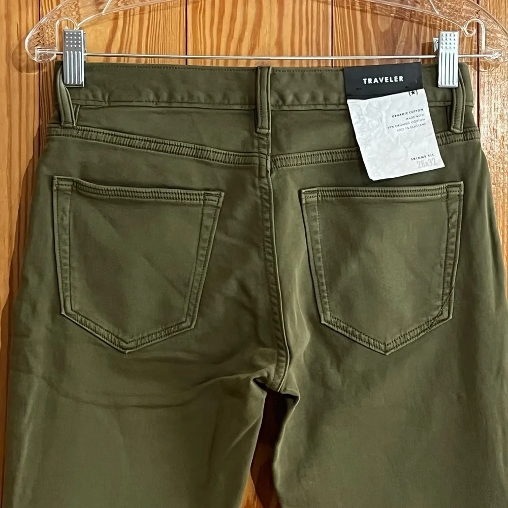Banana Republic Men's Army Green Traveler Pant Slim Fit Stretch